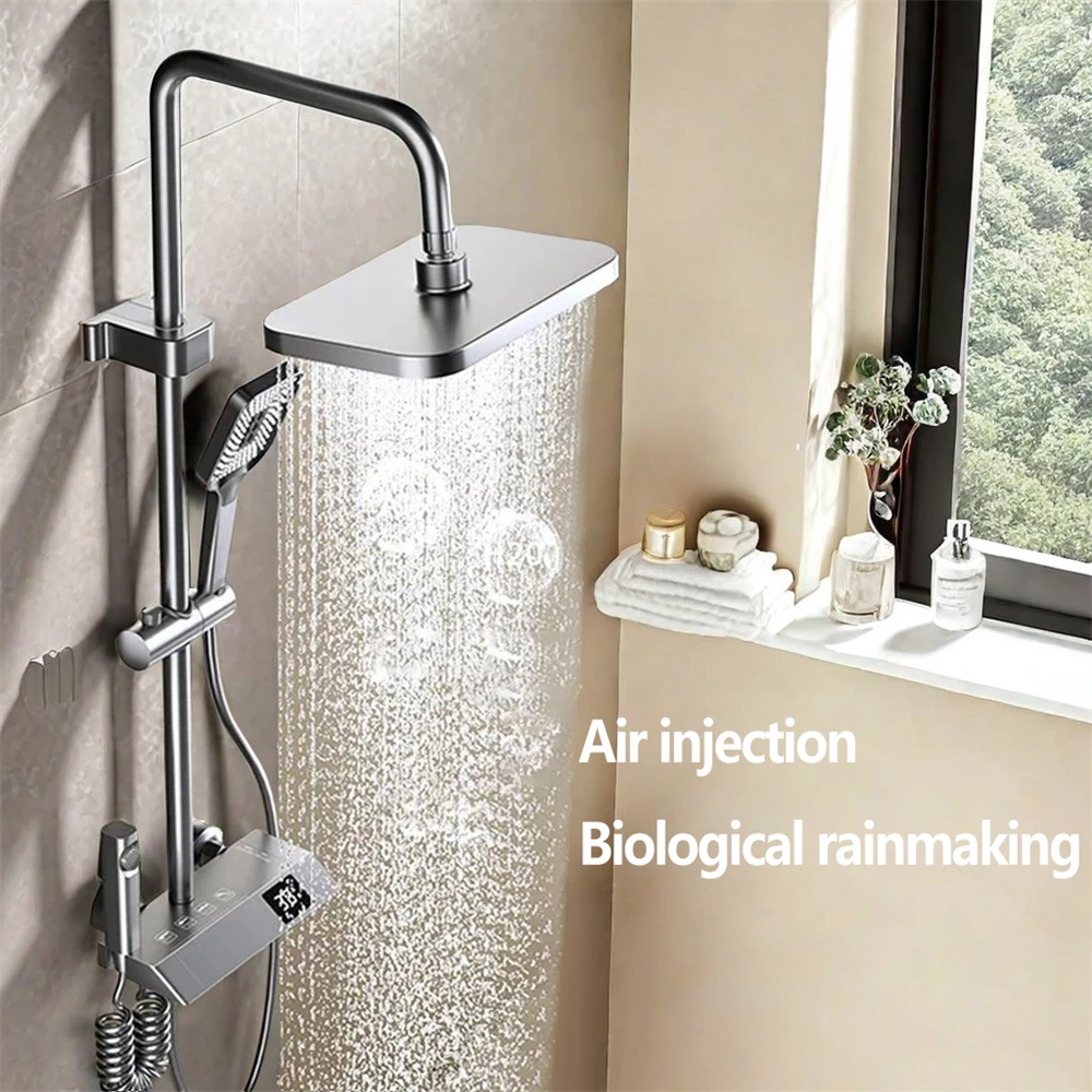 1 Piece Bathroom Shower Set Multifunctional Practical Shower Kit FourOutlet Bathing Suite Adjustable Water Pressure Temperature