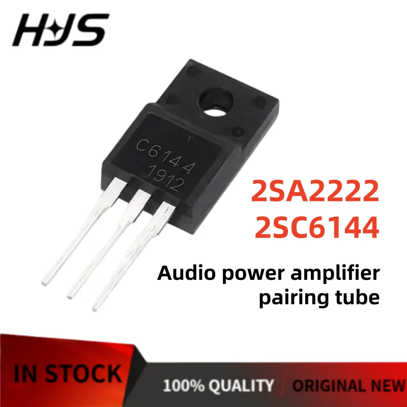 10PCS/10Pair 100% New 2SC6144 2SA2222 C6144 A2222 TO-220F Audio power amplifier Transistor