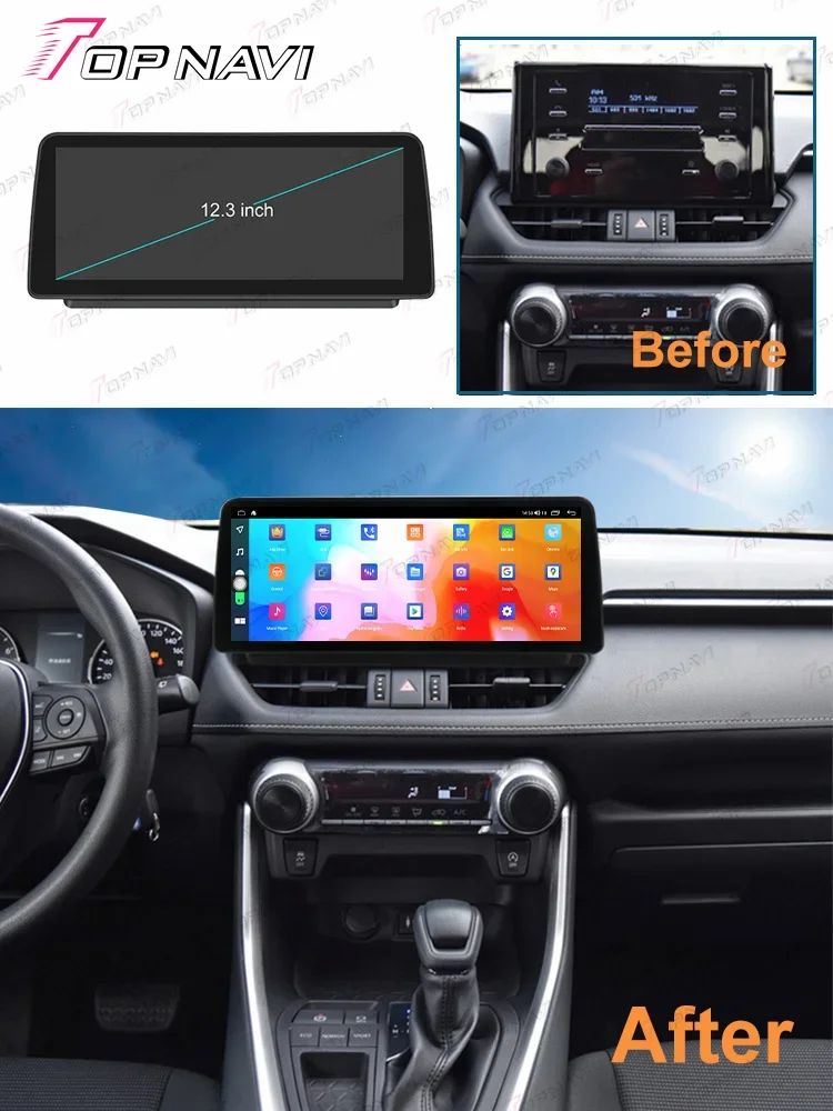 12.3 Inch Android 13 Android Car Radio Interior Accessories for Toyota RAV4 2020 2021 Car DVD Player Car Stereo GPS Navigation