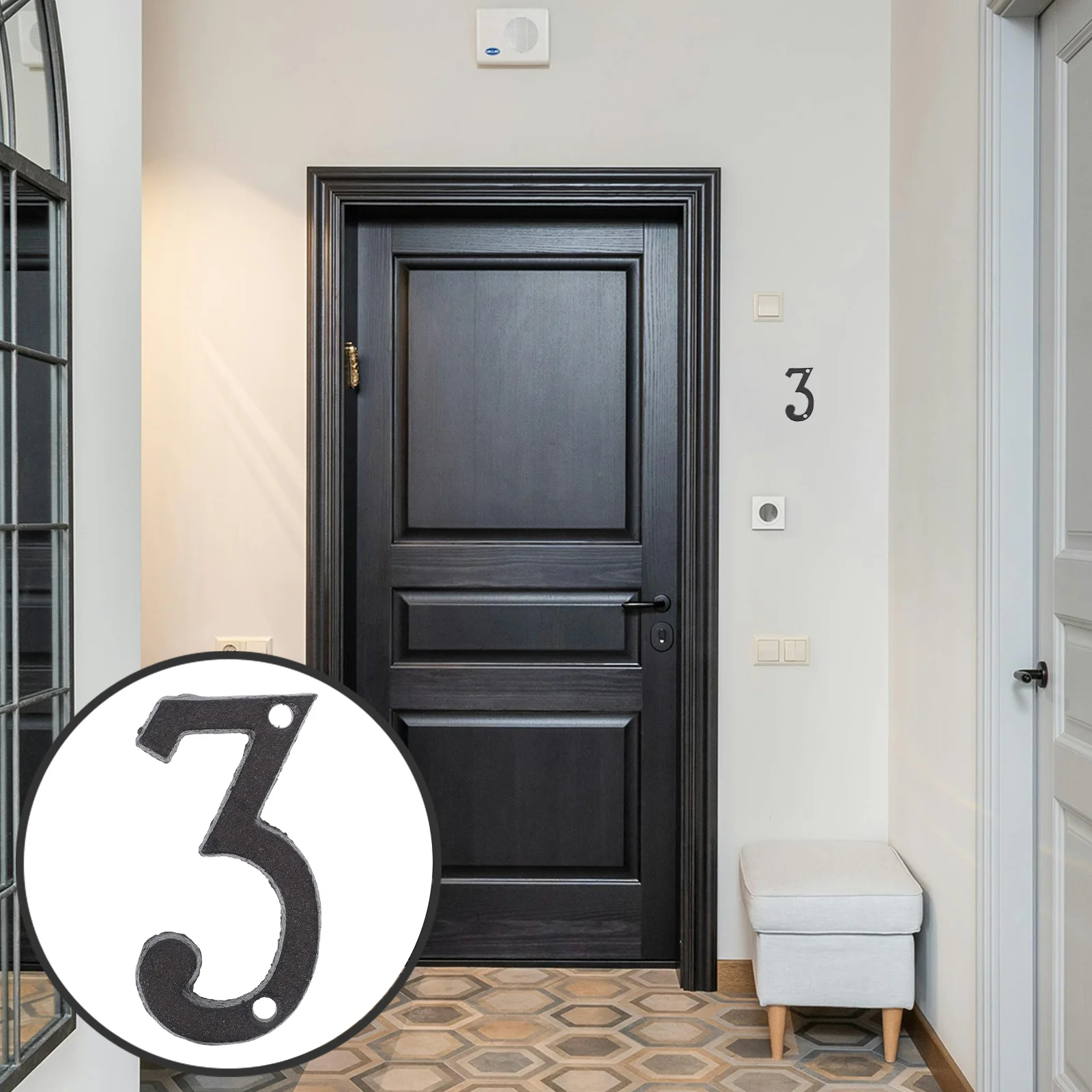 

1Set Cast Iron Metal Number for Address Outdoor Weatherproof Metal Mailbox Number Numbers for Address Outside