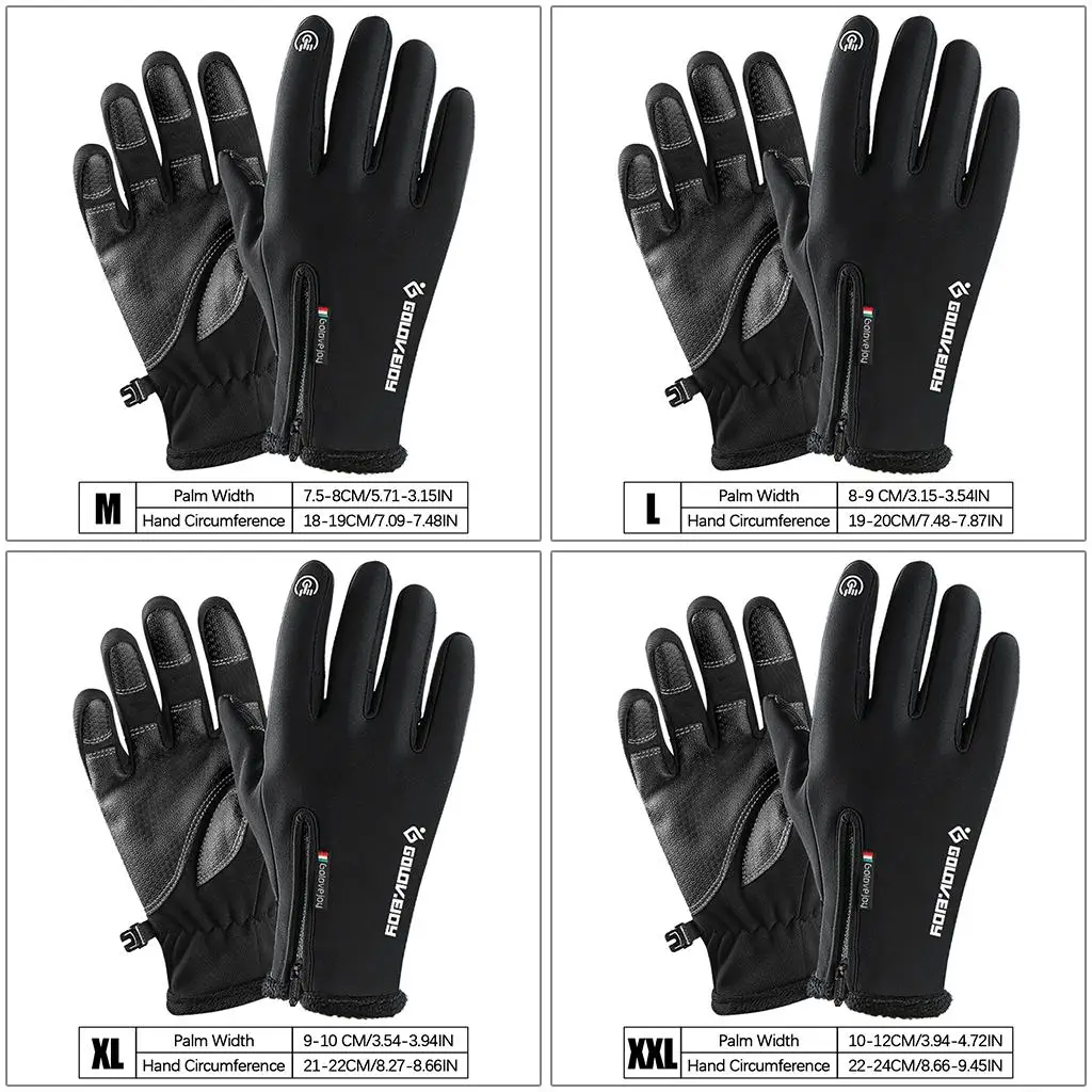 Waterproof Winter Gloves Insulated Mittens Antislip Glove for Women Running