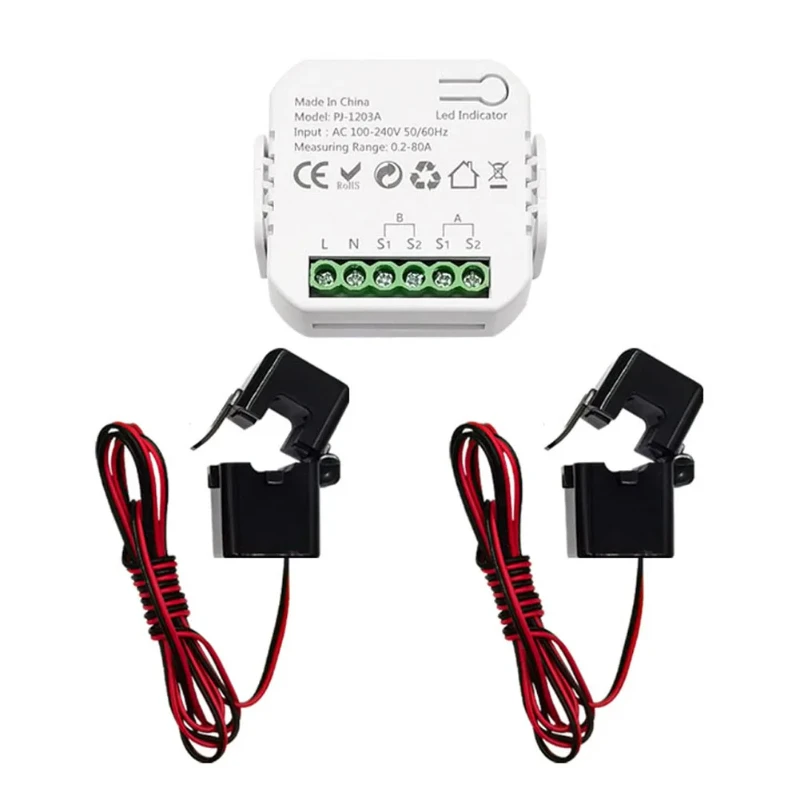 

Tuya ZigBee Energy Switch Power Voltage Current Meter Real-time Power Statistics Total Power Consumption Querying Energy Meter