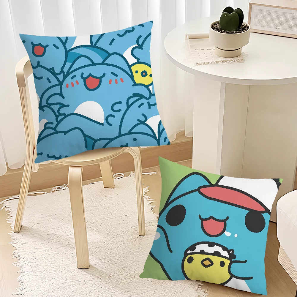 Bugcat Capoo Cartoon Pillow Case Sofa Decorative Home Double-sided Printing Short Plush Cushion Cover