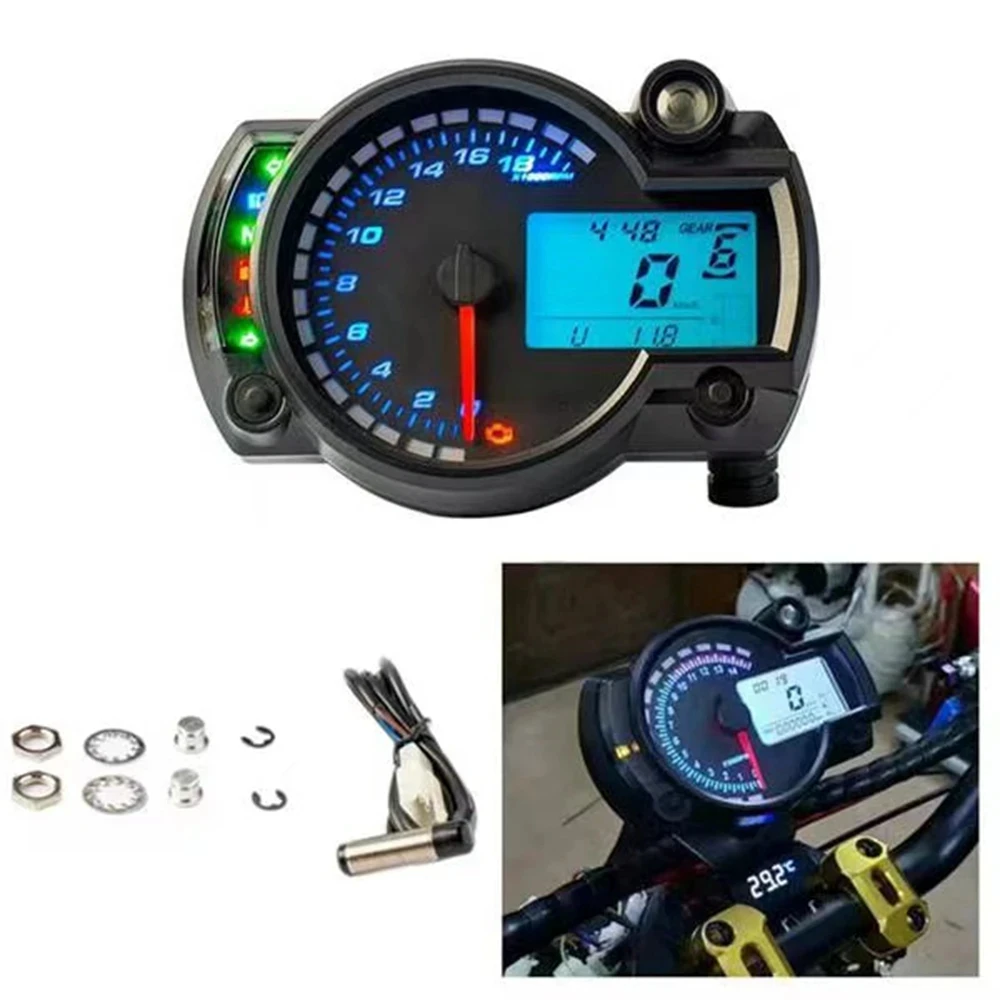 7 Colors LCD Digital Universal Speedometer Motorcycle Odometer Meter MAX 1800RPM Motorbike Moto Dashboard Motorcycle