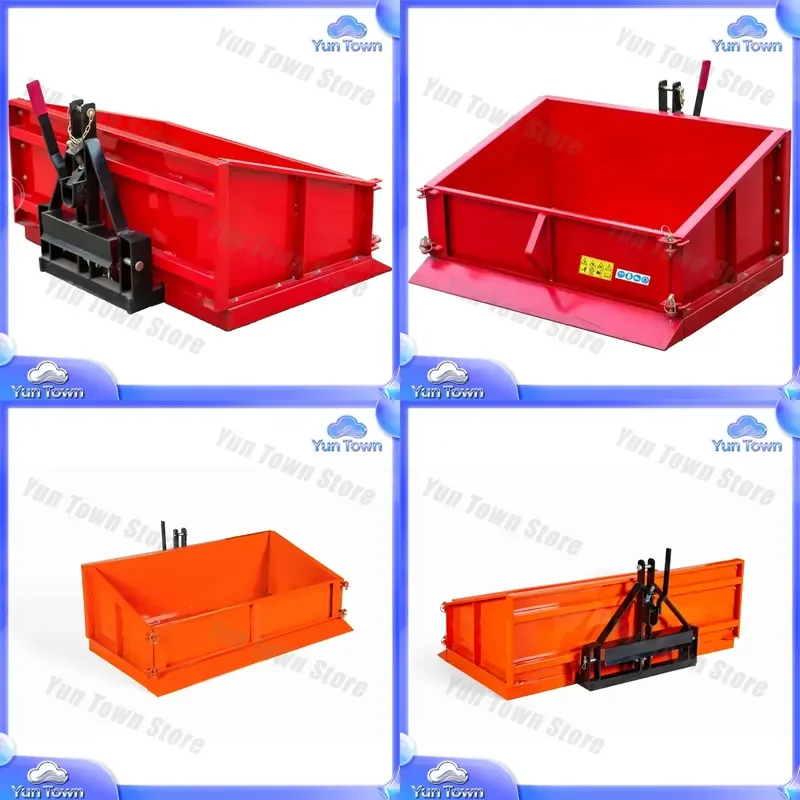 Agricultural 3 Point Linkage Carrier Box for Tractor PTO Driven Transport Box Farm Utility Trailer for Tractor Mounting
