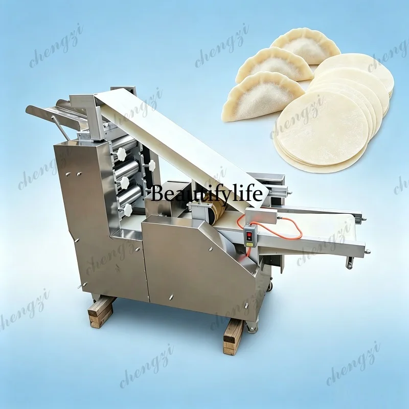 SS81 Automatic Tortilla Roti Press Machine Commercial Flat Bread Dough Sheeter For Pizza Base Dumpling Wrapper Production