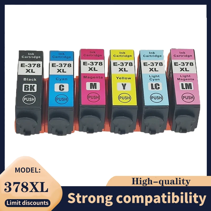 For Epson 378XL T378XL Color Compatible Printer Ink Cartridge for Epson XP-8500 XP-8505 XP-8600 XP‑8605 XP-8700 XP-1500 printer