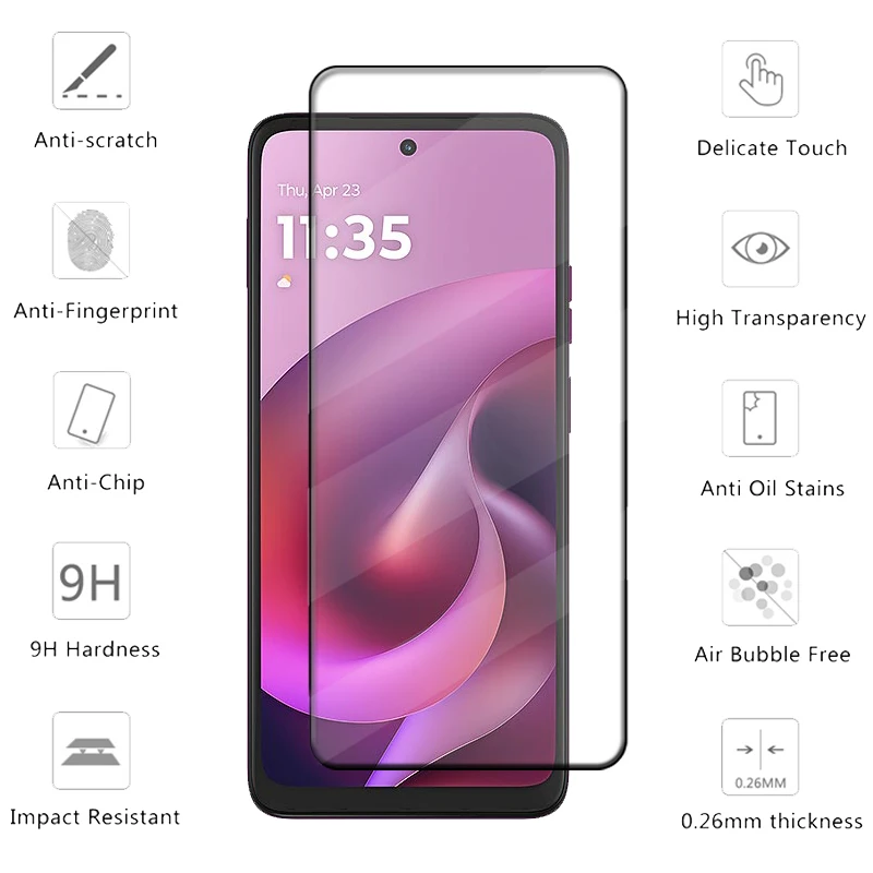 6 في 1 لموتورولا موتو G 2026 زجاج ل موتو G 2026 الزجاج المقسى 9H غطاء كامل الغراء حامي الشاشة موتو G 2026 عدسة الزجاج