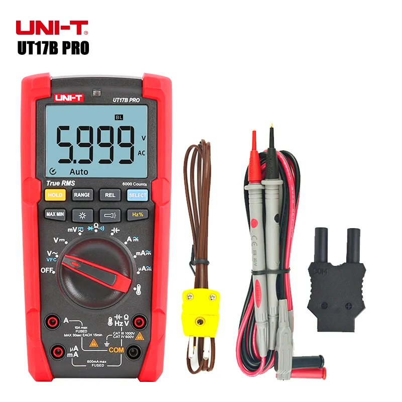 UNI-T UT17B PRO True RMS Multimeter Substitute   ,Capacitor Resistor Meter Anti-burn