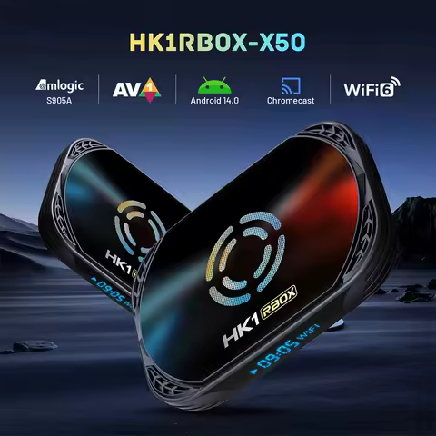 TV Box Android 14 HK1 RBOX X50 1000M LAN 2.4G&amp;5G Dual Wifi Amlogic S905A(S905X5M) 128G 4GB 32G 64G 4K BT5 WIFI6