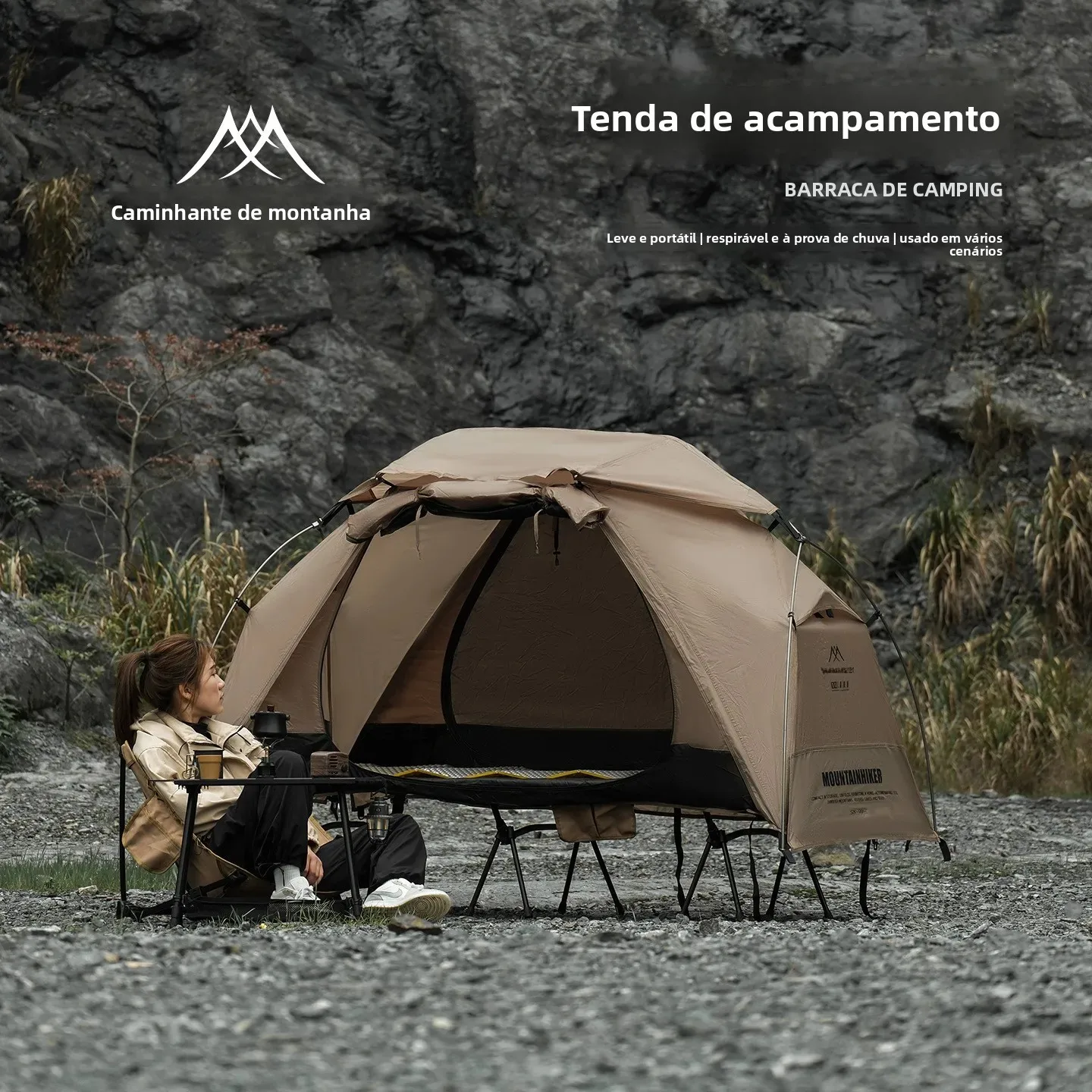 MOUNTAINHIKER 2026 Barraca de Camping Individual Impermeável Multiuso para Lazer, Caminhada e Viagem