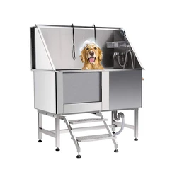 Sustainable Eco-Friendly Pet Care Bathing Tub Station for Pet Store Clinics and Grooming Products Made of Stainless Steel