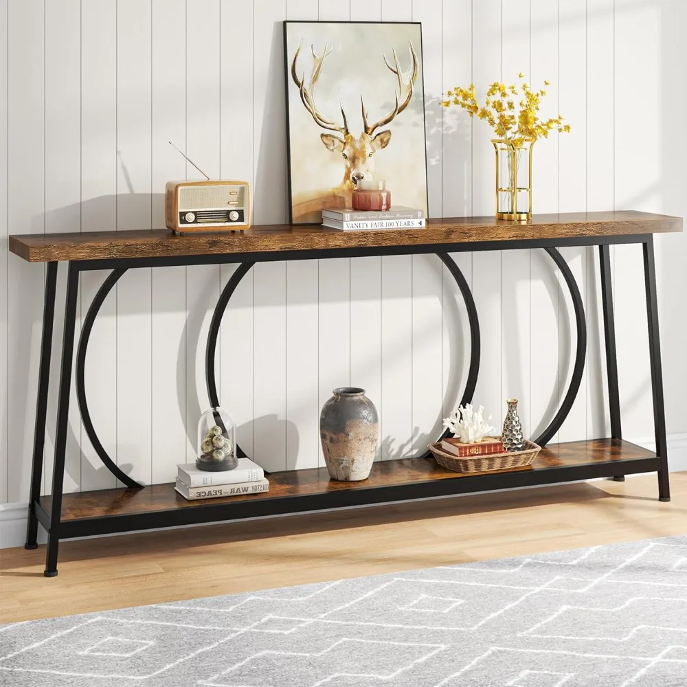 70.9 Inch Console Table with Storage Extra Long Narrow Console Table Couch Console Table Behind Sofa Entryway