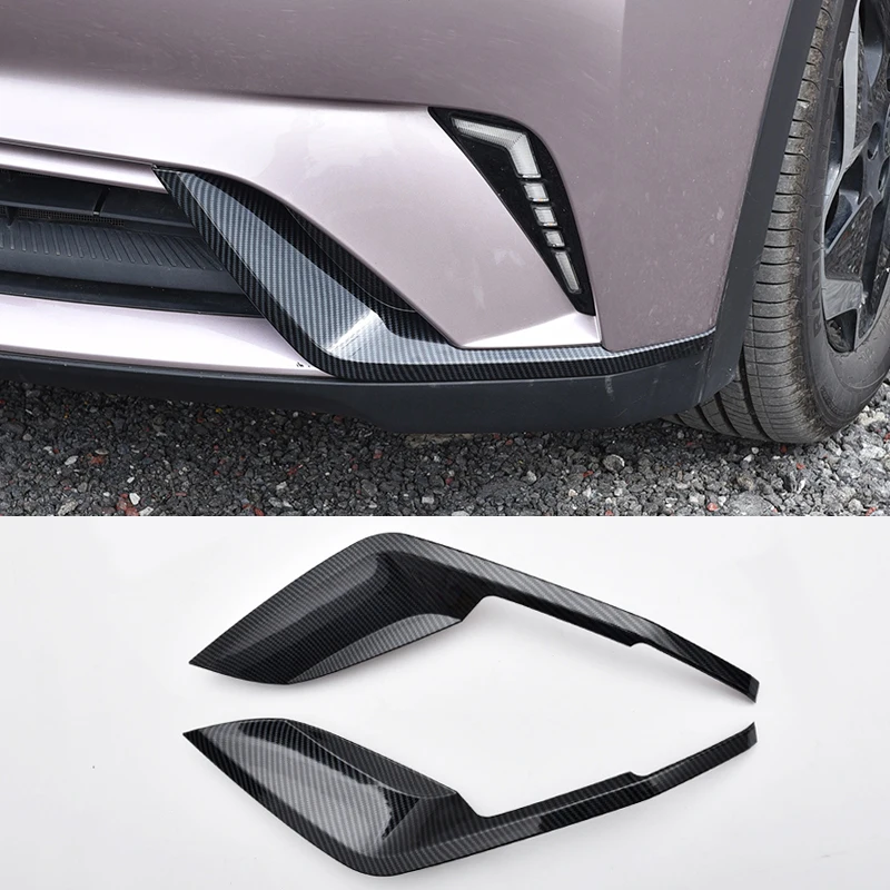 For BYD Dolphin 2023-2024 Car Front/Rear Fog Lamp Eyebrow Wind Knife Cover Trim Strip Exterior Accessories