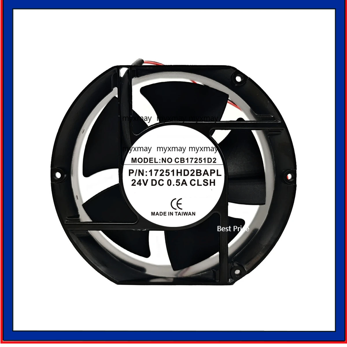 

Вентилятор охлаждения CB17251D2 P/N 17251HD2BAPL DC 24 В 0,5 А 17 СМ 17251 172X150X51MM 2-проводной