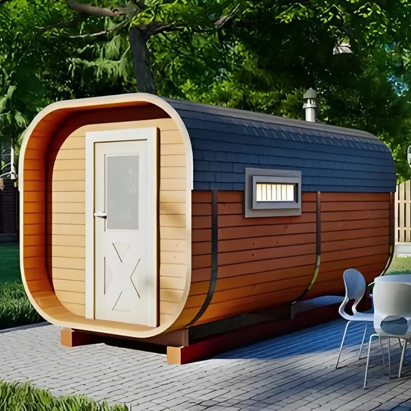 High-end Drum Sauna Resort Drum Panorama Sauna Outdoor Panorama