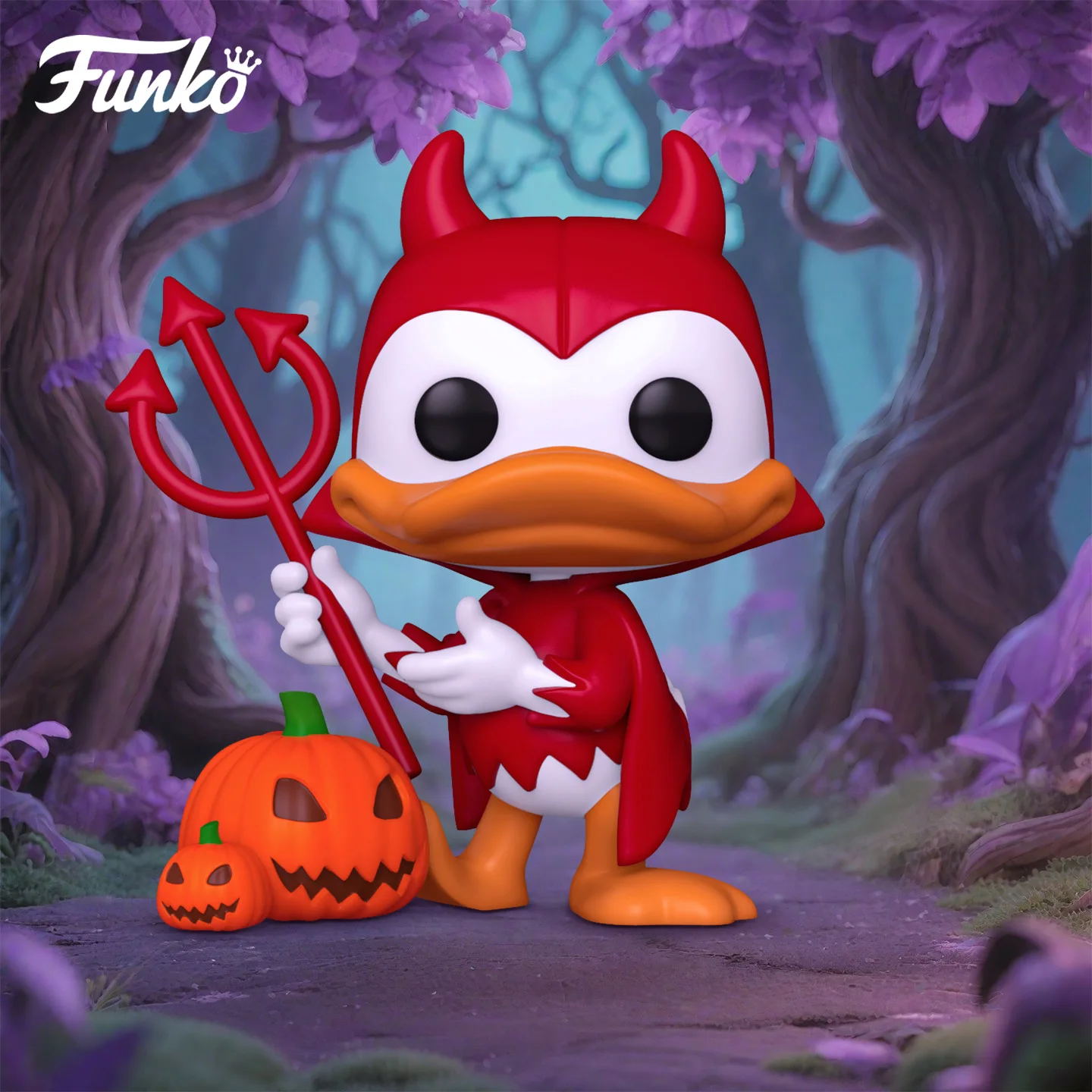 Disney Funko Pop Animation & Cartoons Devil Donald with Pumpkin Peripheral Figurines Toys for Boys Gift Collectible Ornaments - Image 3