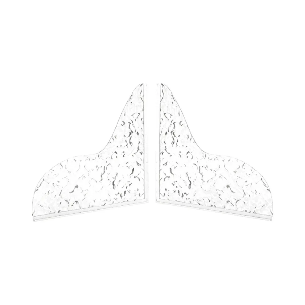 Transparent Wavy For Acrylic For Splash Guard with Strong Self-Glue for Shower and Kitchen Sink Edges 21 x 18.5 cm 2 pieces