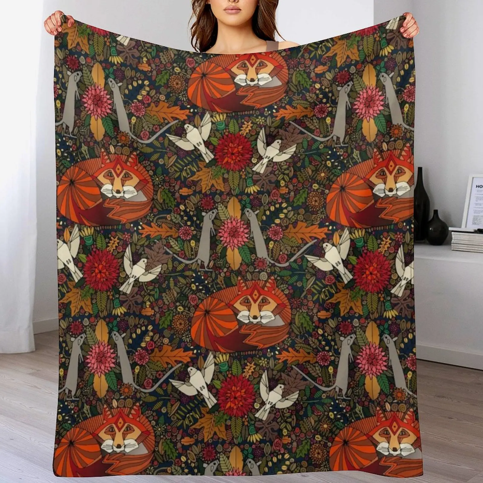 

fox garden Throw Blanket anime for babies warm for winter Soft Big Blankets