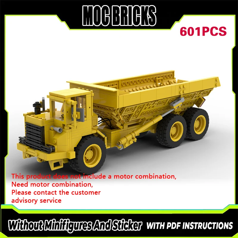 

City Car Model MOC Building Bricks Articulated Dump Truck Modular Technology Gifts Holiday Assemble Children Toys Suit