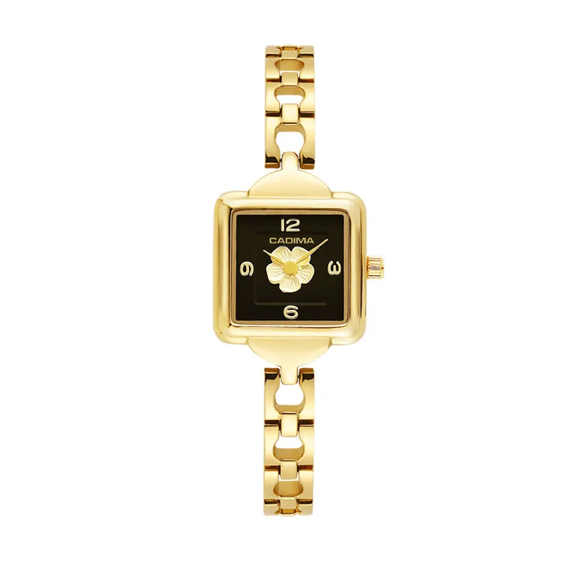 2025 new European and American camellia women's watch niche fashion waterproof student simple quartz watch birthday gift