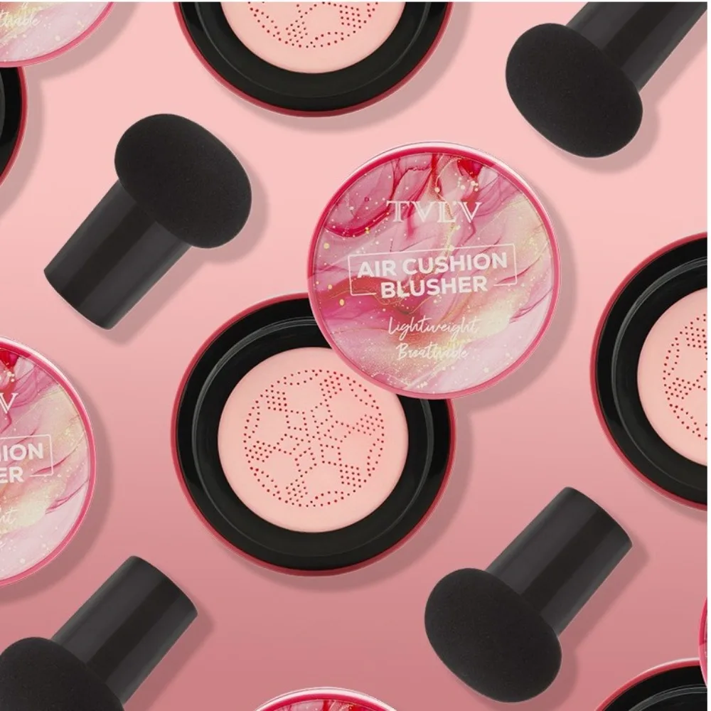 Fard a cuscino d'aria con testa a fungo Fard monocromatico per labbra a lunga durata Fard per guance Ombra per contorno colore ad alta visibilità