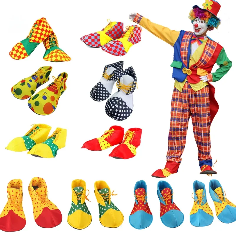 Halloween Shoes Costumes Adult Carnival Party Props Clown Shoes Girls Boys Stage Wear Accessories Halloween Dress Up Party