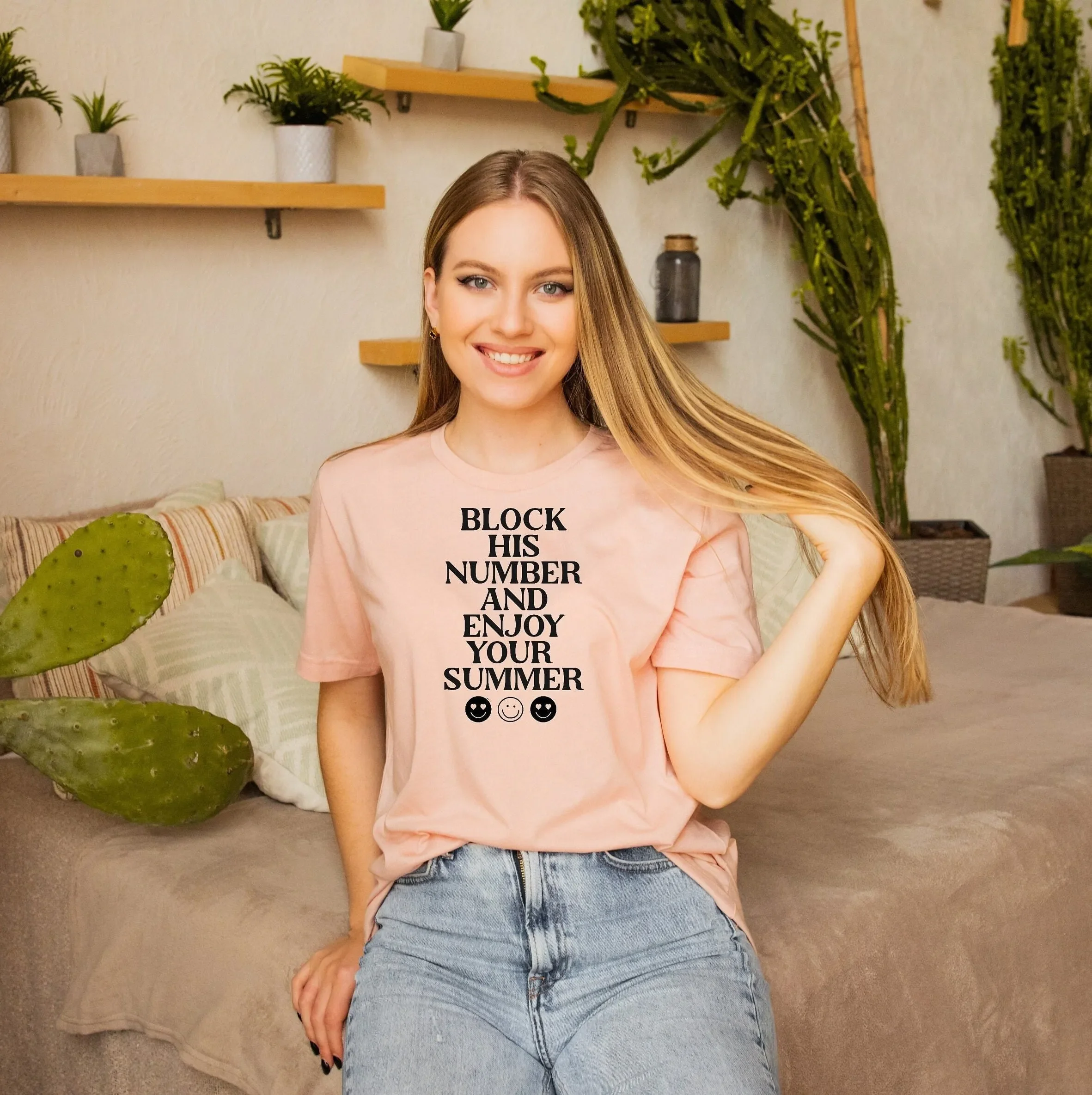 Block His Number And Enjoy Your Summer T Shirt Vacation Mode Gils Weekend Girl Group Break Up Divorce