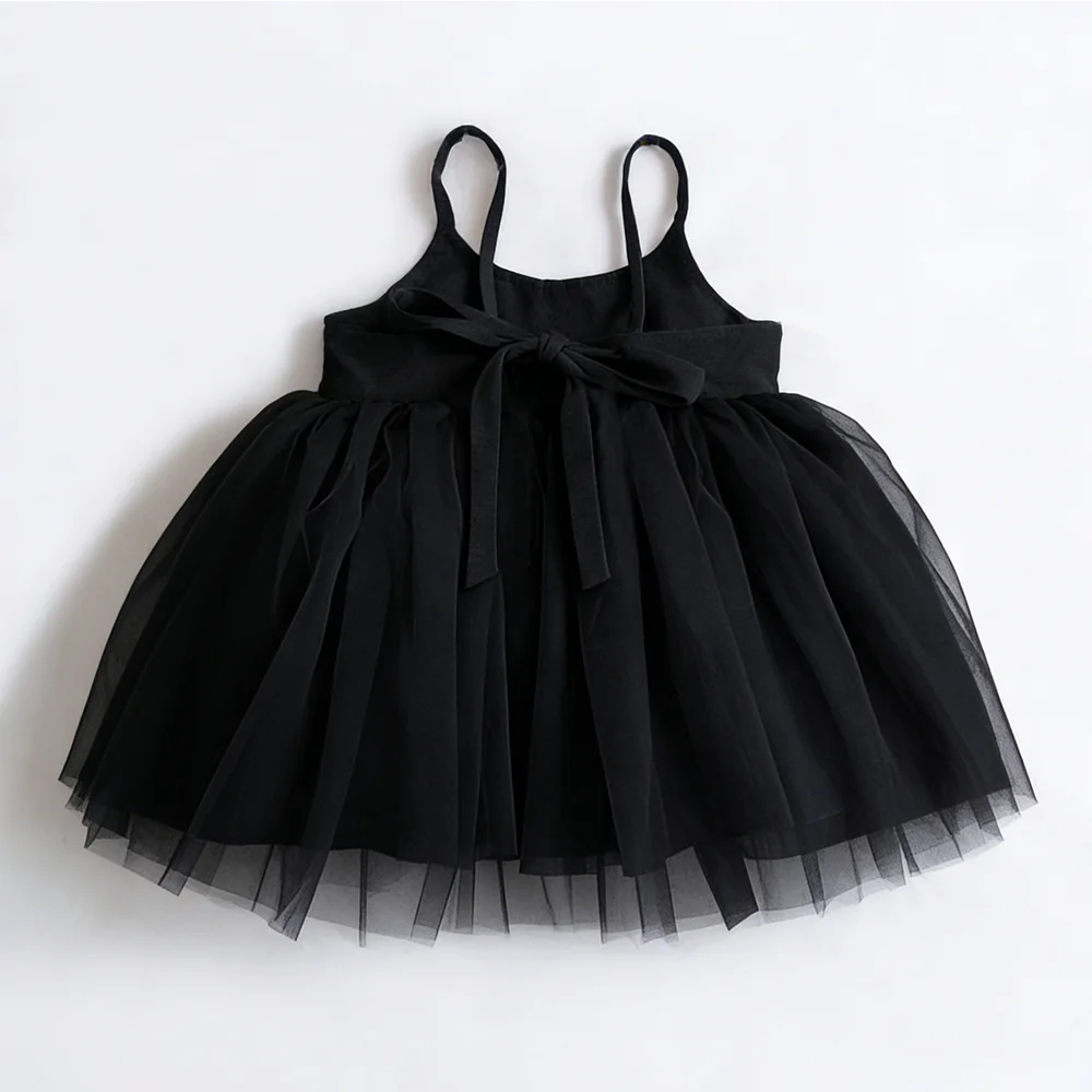 black Baby Girl Dress Summer Toddler Kids Dress Baby Tutu Dresses Children Birthday Party Dress Baby Girl Clothes