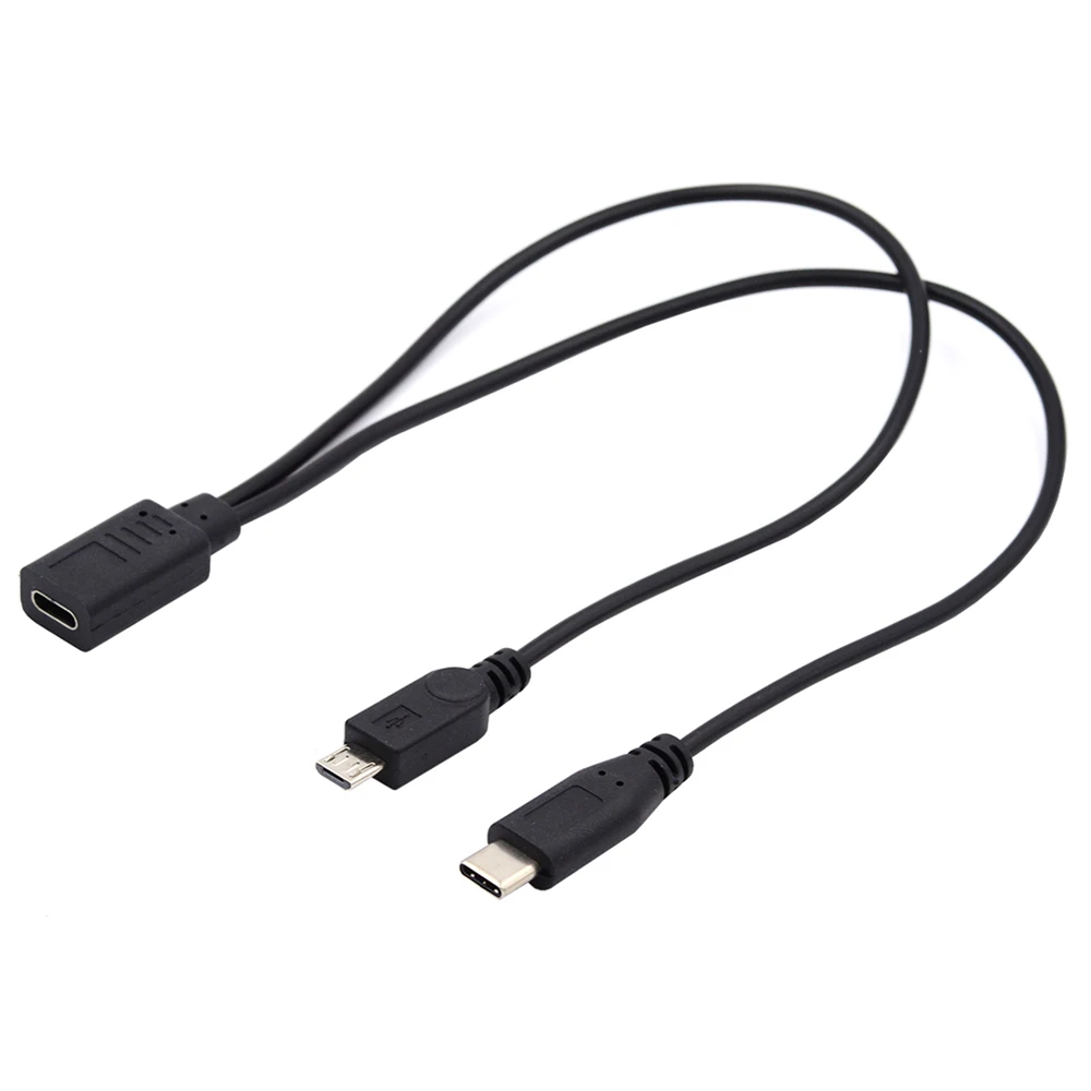 Cablecc-Mini USB 2,0 hembra, 1 en 2, 5V de CC a Dual, 5 pines, divisor macho, Cable de carga de extensión