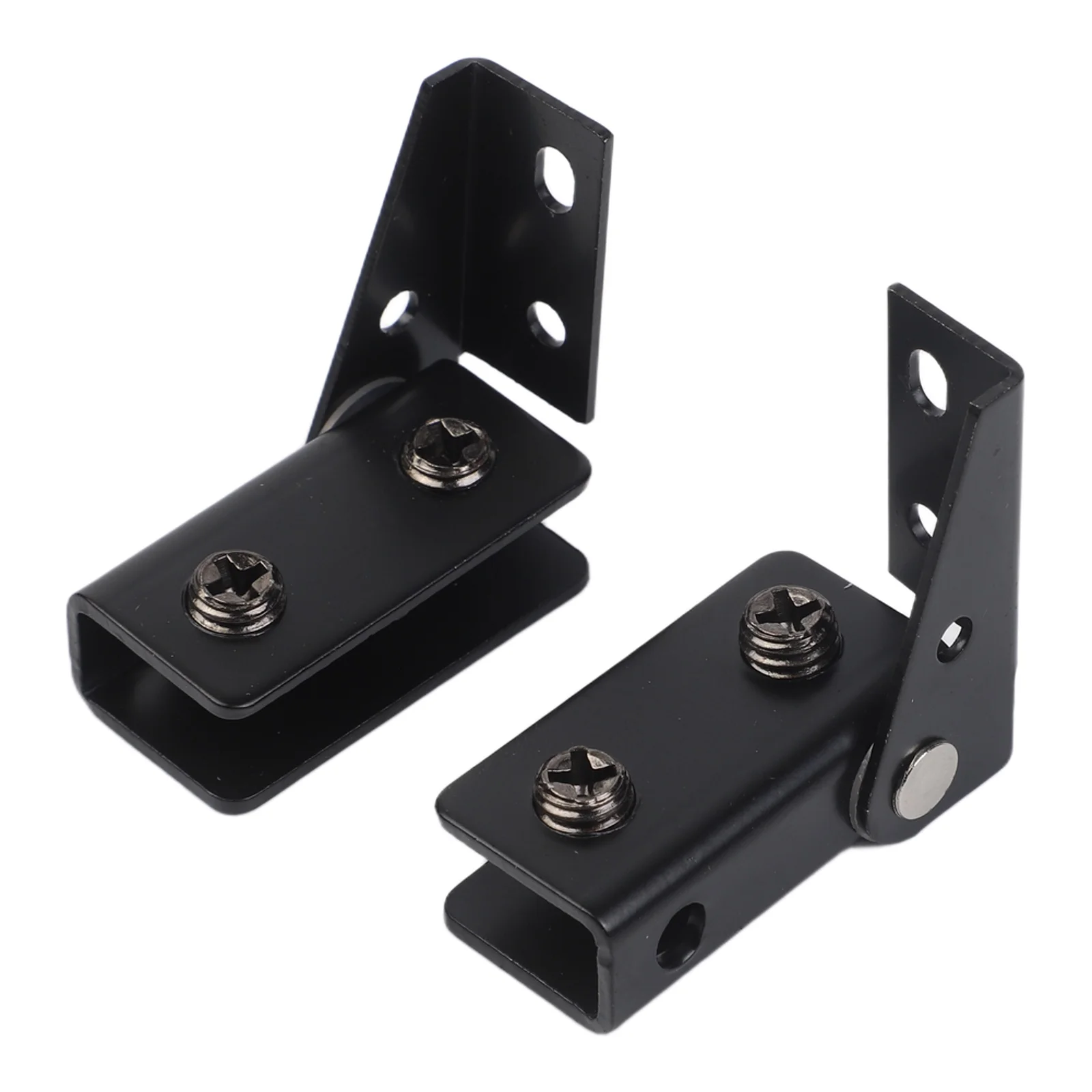 Stainless Steel Glass Hinges Set of 2 for Glass Panel Attachment in Cabinets Showcases and Glass Container for frameworks