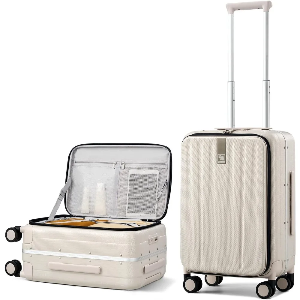 20 Inch Top Opening Hard Shell Suitcase with Wheels for Travel