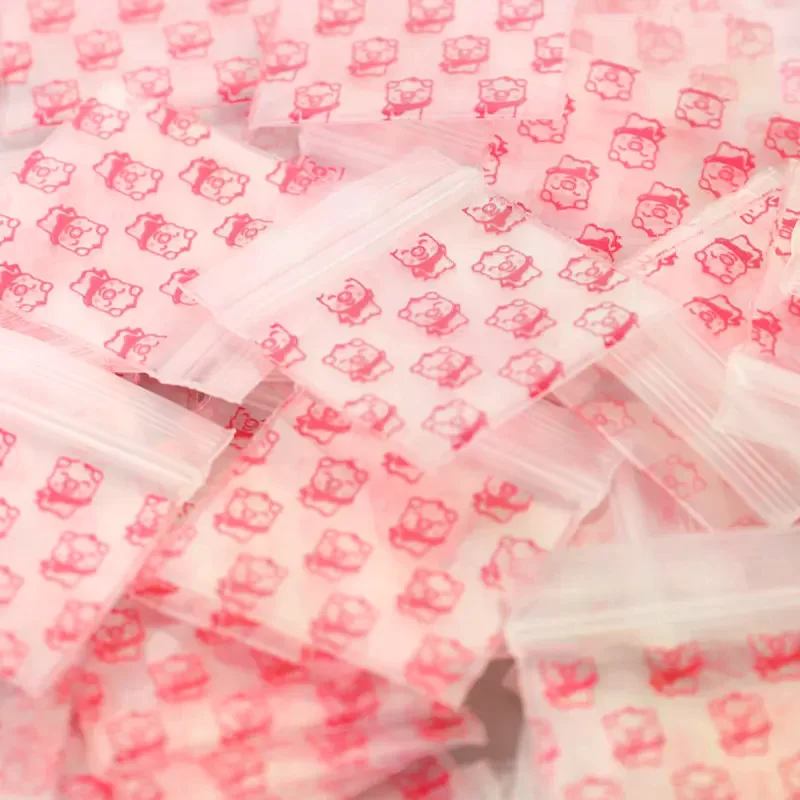 100pc Mini  Mini  Bags Small s Plastic Zipper Bag Packaging Pill Home Decoration 100pcs