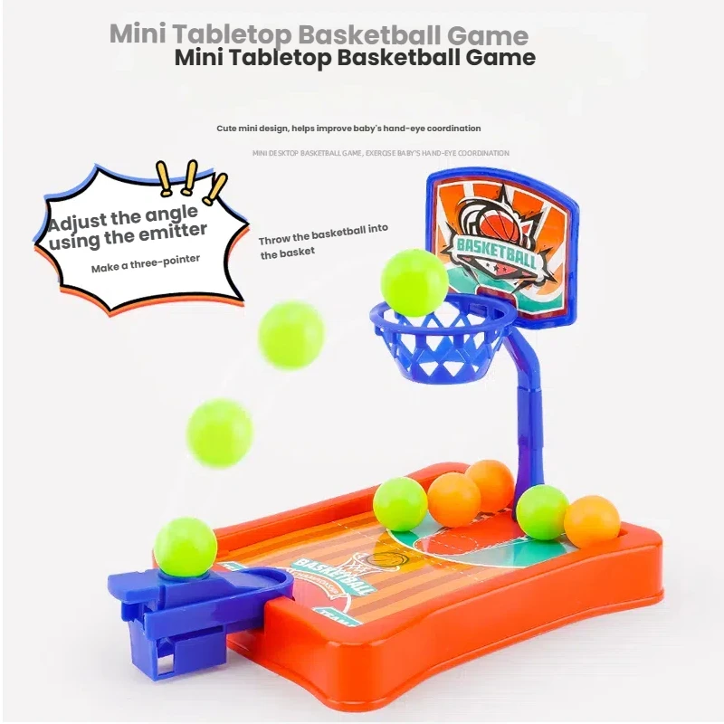 Mini kids basketball hoop tabletop shooting game toy finger basketball desktop game parent-child toy