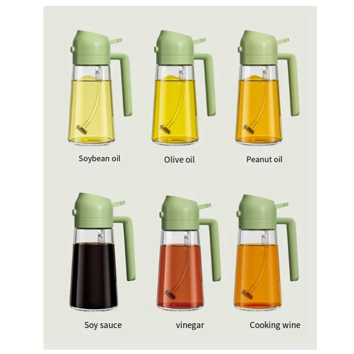 3PCS Oil Dispenser for Kitchen Spray 2 in 1 Oil Dispenser and Oil Sprayer Olive Bottle Spray and Pour for Kitchen