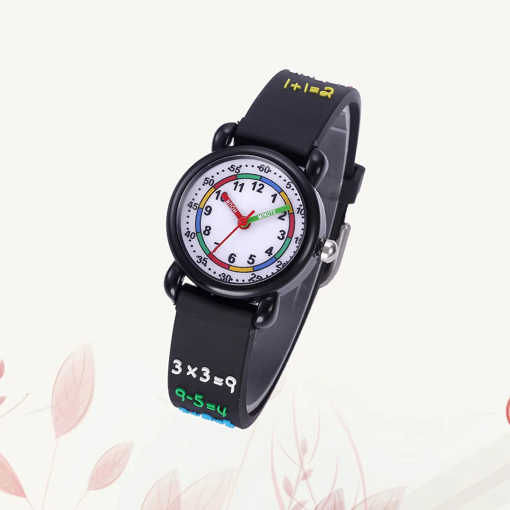 3D Cartoon Watch Black Waterproof Quartz Wristwatch For Creative Strap Students Accessories Watch