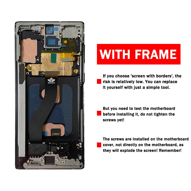 TFT Quality Note10 Dispaly Screen For Samsung Note 10 N970 N970F Display Touch Screen Digitizer Replace Assembly with Frame