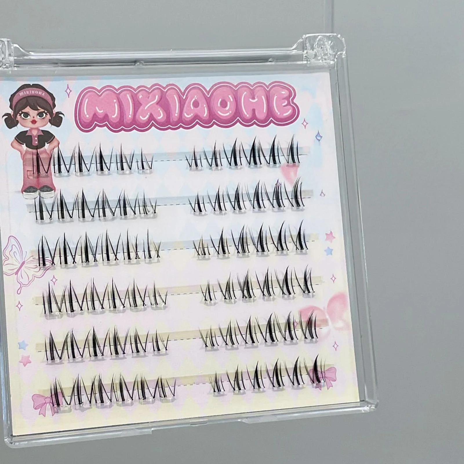 5 Pairs False Eyelash Set Natural Long Patchy False Eyelashes DIY Clustered Eyelash Extension Slender Curled False Eyelash Set