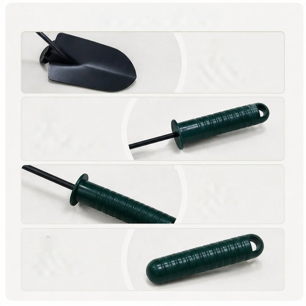 4 Piece Gardening Tool Set Made of Thickened Iron with Ergonomic Handles for Soil Preparation For Planting and Weeding Work