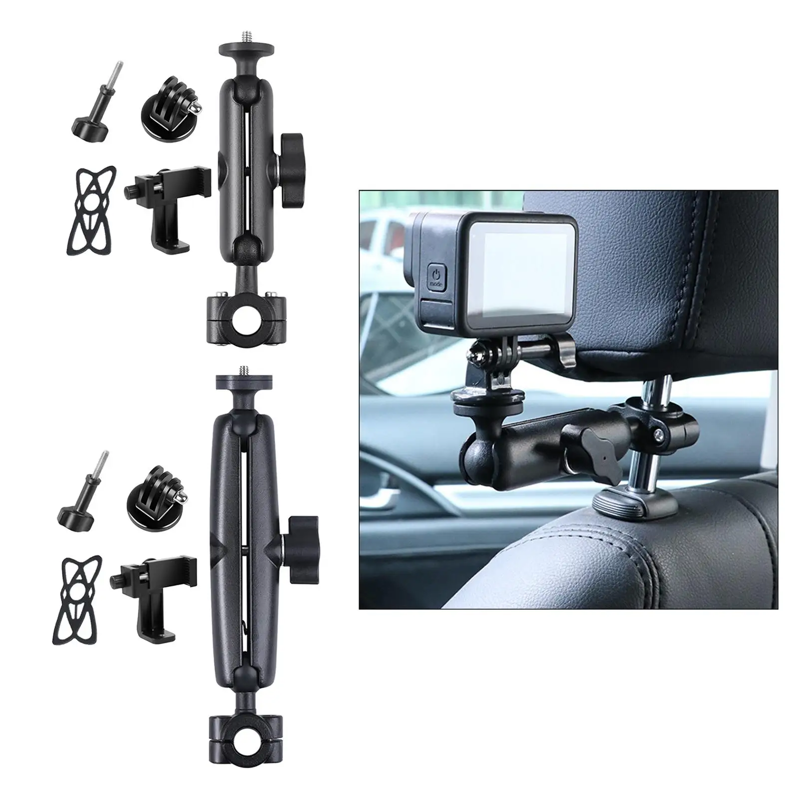 Car Back Seat Headrest Shooting Holder Mount for Tablet Cell Phone