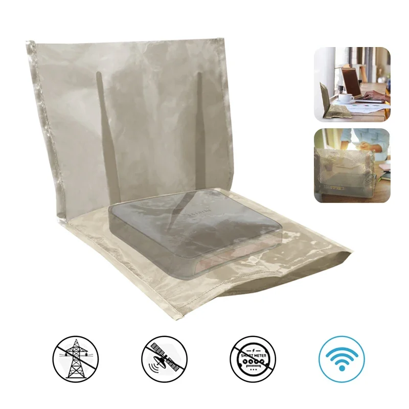 WiFi Router Guard Cover Radiation Fabric EMF Radiation Protection Bag Shielding RF Blocking 5G Guard 2 Size