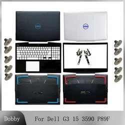 New For Dell G3 15 3590 P89F LCD Back Cover 0747KP 03HKFN 0YGCNV Front Bezel Upper Palmrest Bottom Base Case Lower Hinges Screws