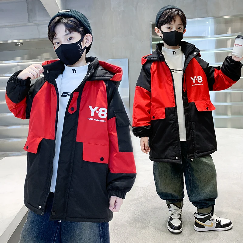 

Children's Handsome Autumn and Winter Cotton-padded Clothing with Thickening and Warming Quality;.4-15year