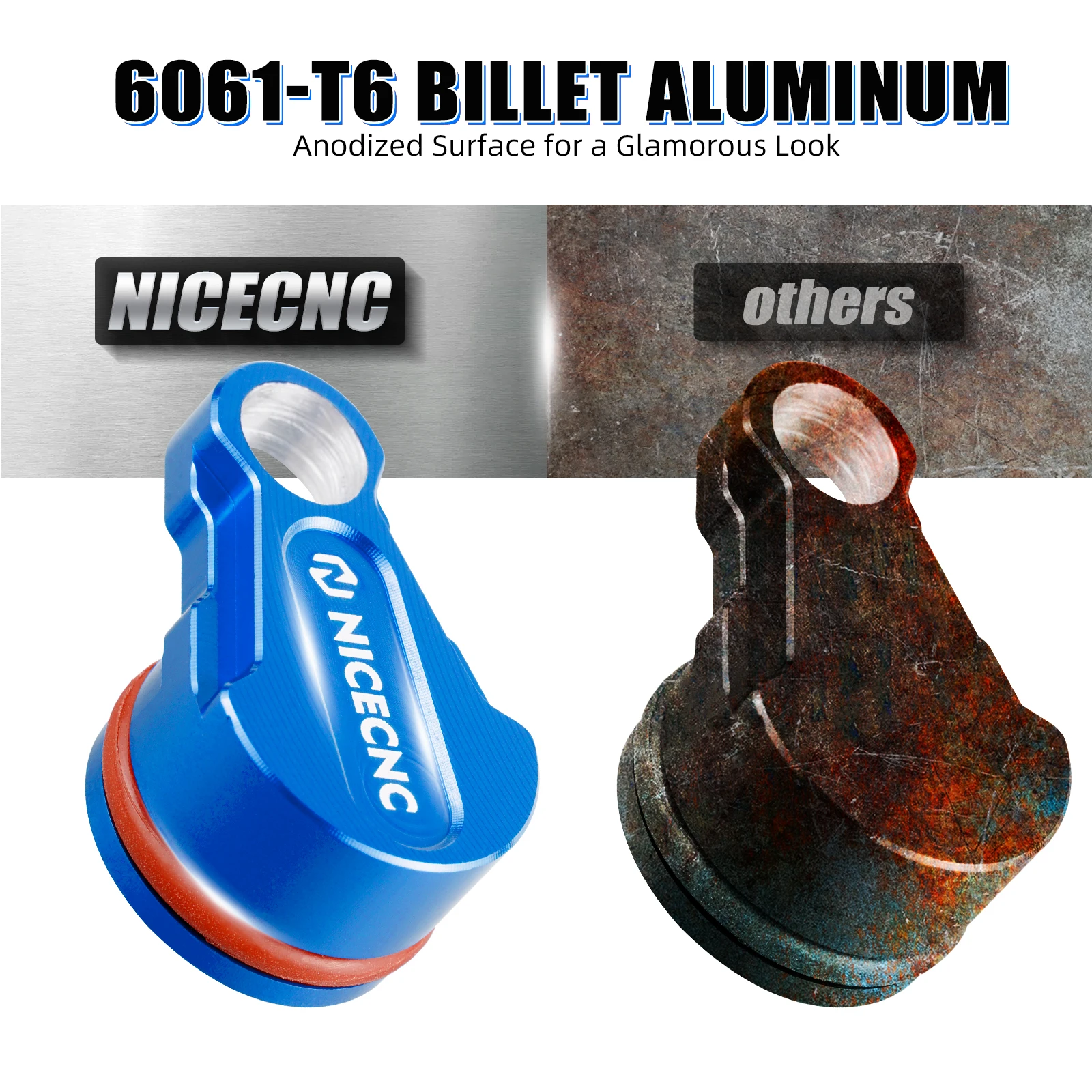 NICECNC For Yamaha Raptor 700 700R 2006-2026 Speed Sensor Device Block Off Plug Fit YFZ450R YFZ450X Aluminum ATV Accessories