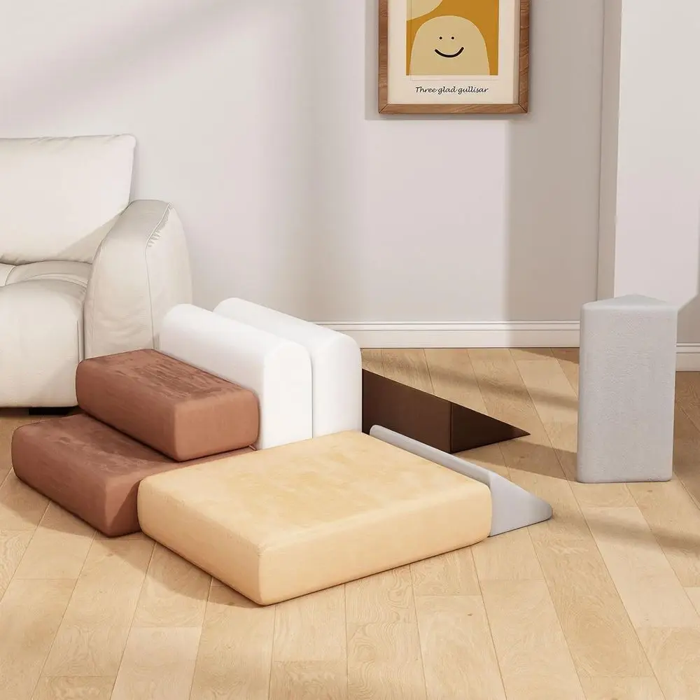 ชุดบล็อกโฟมปีนป่ายสำหรับเด็ก 7 ชิ้น - โซฟาและเก้าอี้เล่นแบบปรับเปลี่ยนได้สำหรับเด็กเล็ก - ของเล่นนุ่ม ปลอดภัย สำหรับการเล่นเสริมจินตนาการ