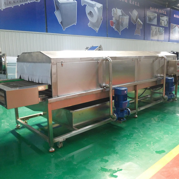 Industrial Conveyor Belt High Pressure Spray Water Bubble Fresh Fruit Washer Leaf Root Vegetable Washing Machine