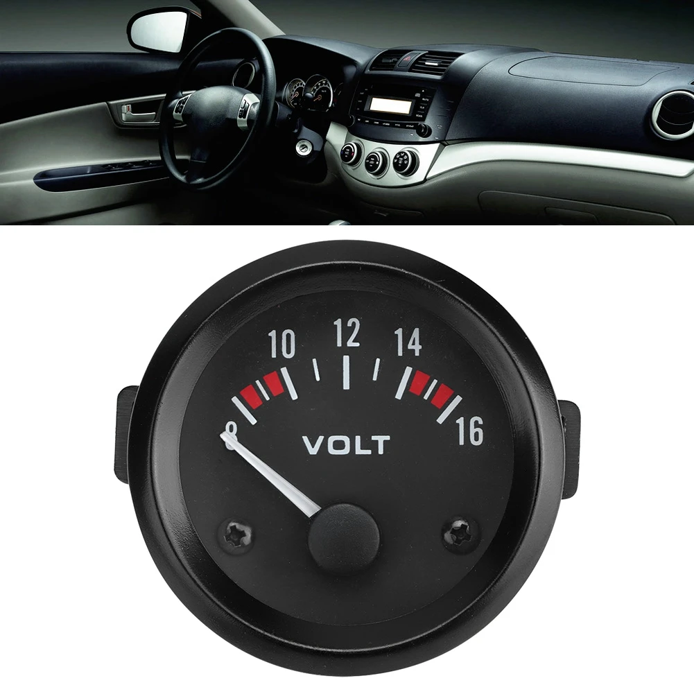 

Car Universal 12V Voltmeter 52mm/2inch Voltage Meter Gauge 8-16V BX100007