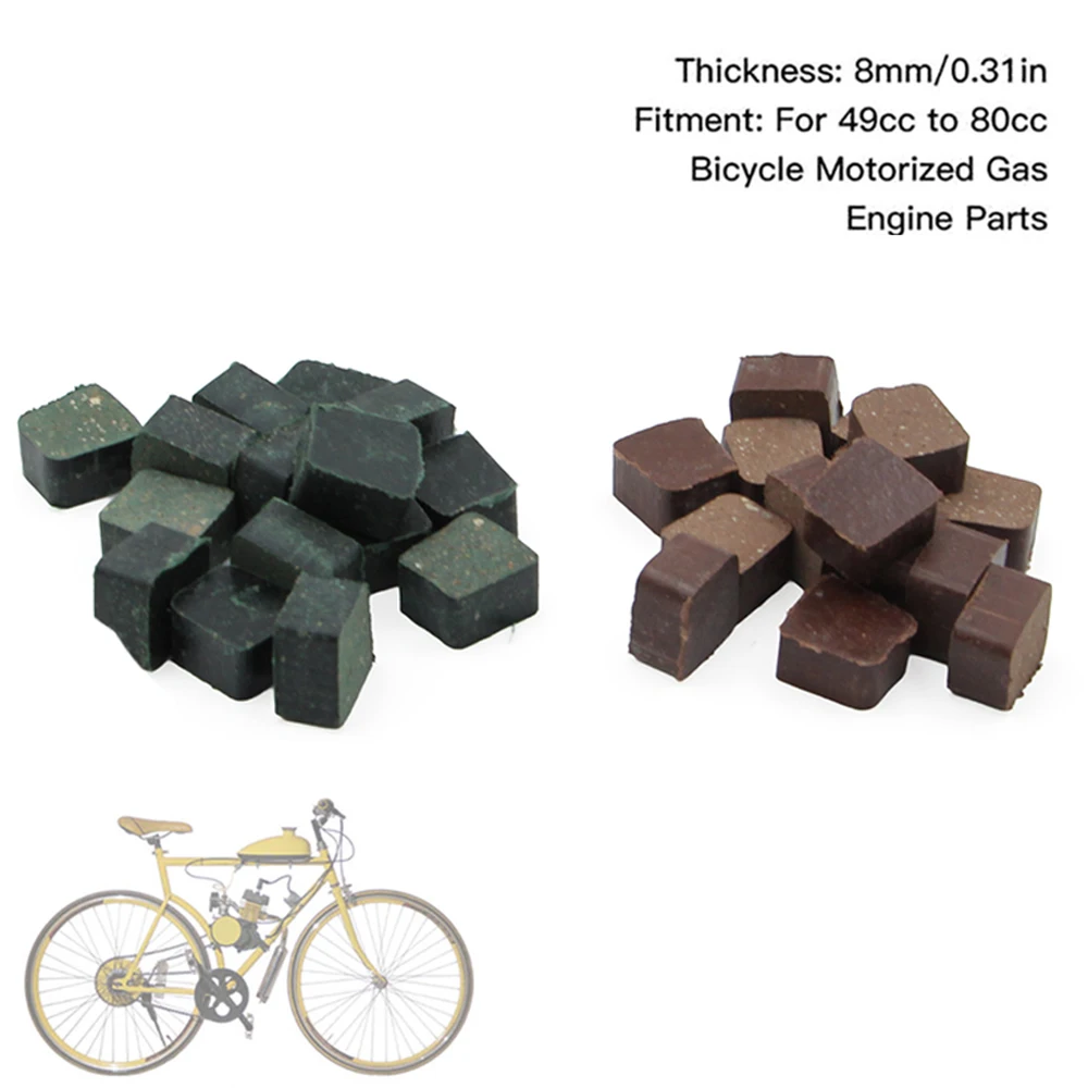 15pc High Quality ABS Square Shape Clutch Pads For 2 Stroke 49cc 66cc 80cc 100cc Gas Engine Bike Motorized Bicycle Replace Parts