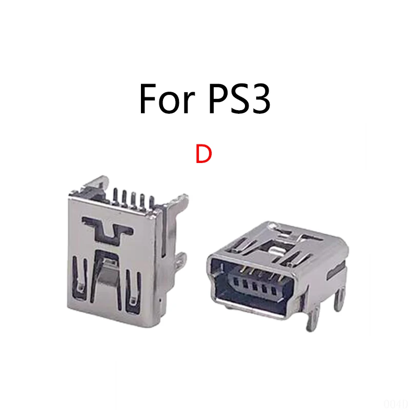 10PCS/Lot New Mini USB Charging Socket Port For Sony Playstation PS3 Power Charger Jack Connector