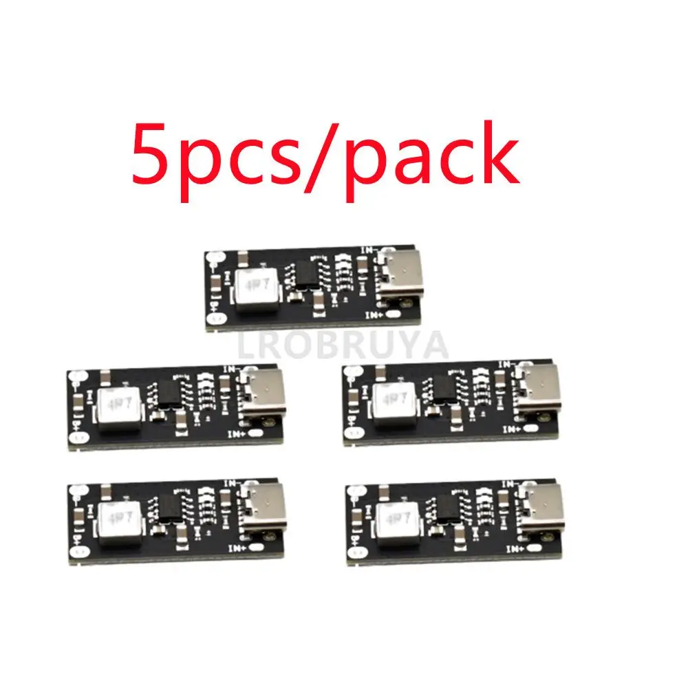 One pack of five 3A high-current polymer ternary lithium battery charging boards 5V to 4.2V support Type C input [29157] LTa-002